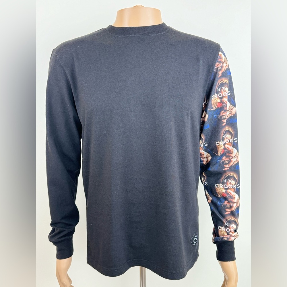 Crooks And Castles Mother Mary and Child L/S T-Shirt, Men's Size Medium